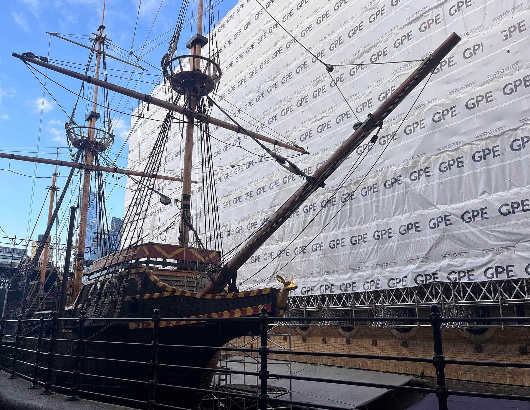 ITP supplies branded flame-retardant scaffold sheeting for Southbank redevelopment Featured Image